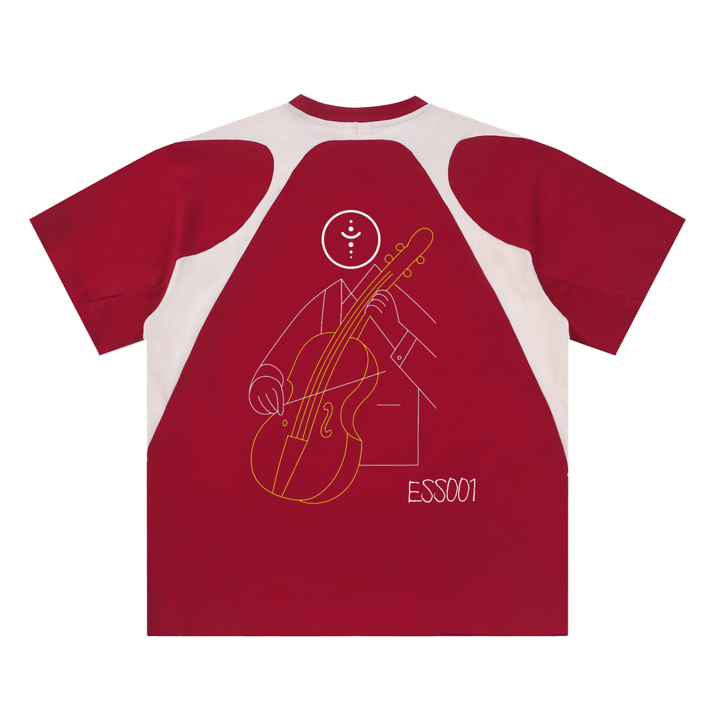 Contrast Panel Cotton T-Shirt