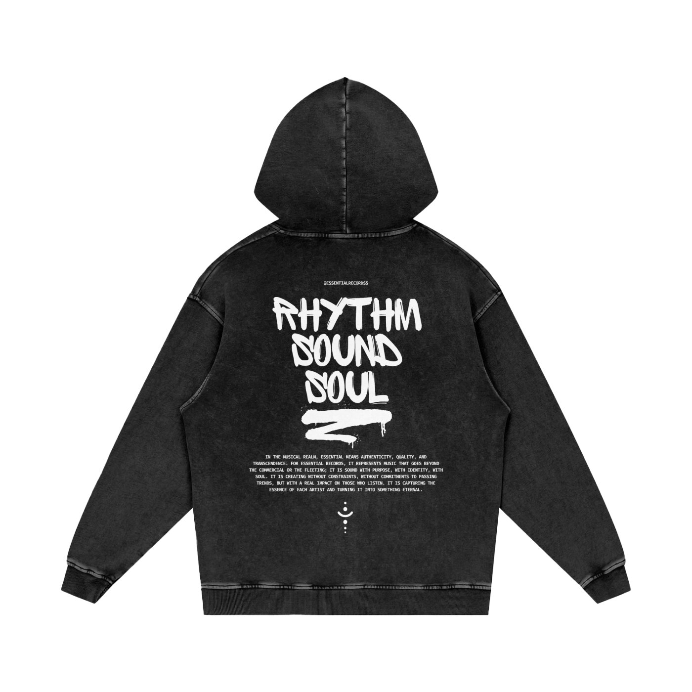 Snow Washed Loose Cotton Hoodie