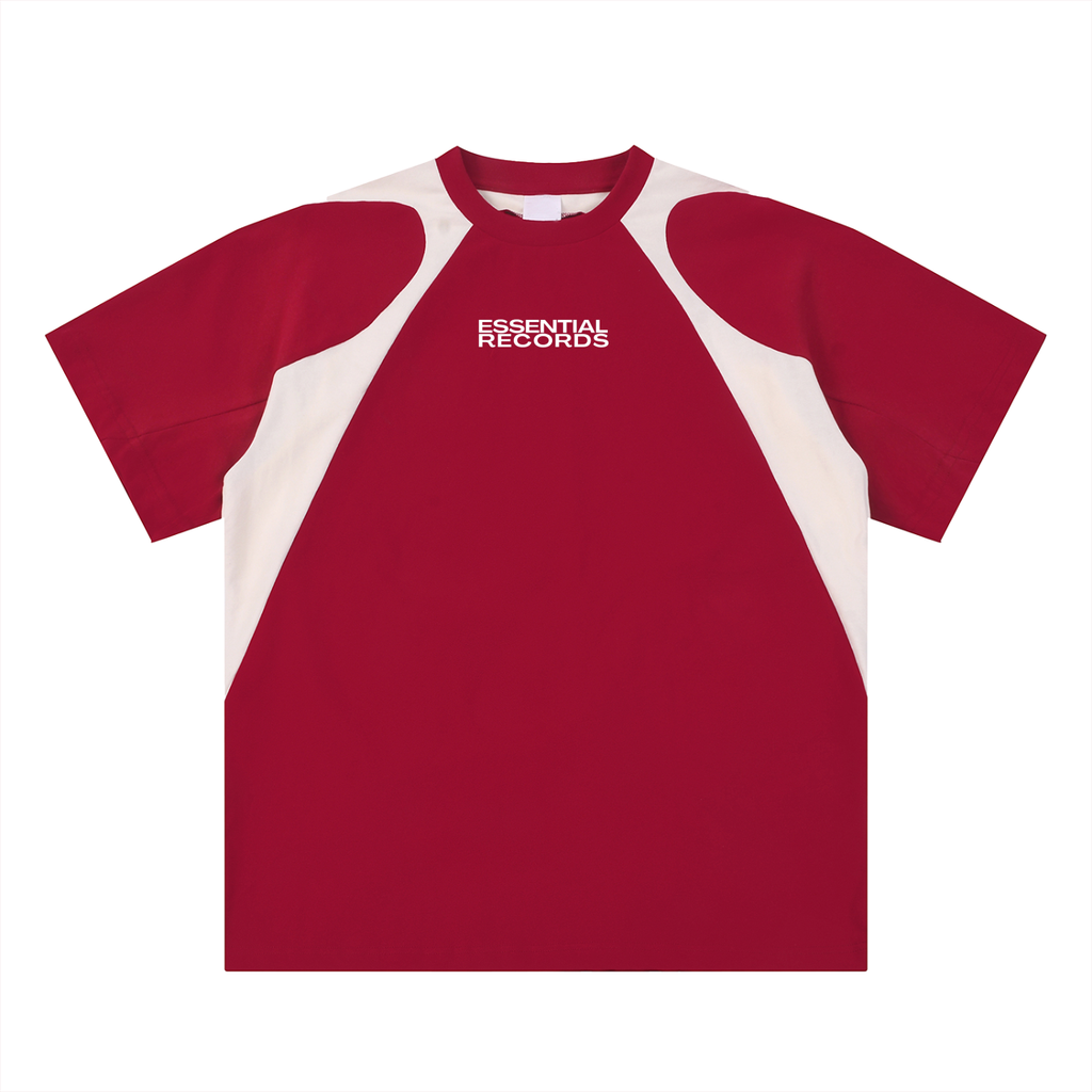 Contrast Panel Cotton T-Shirt