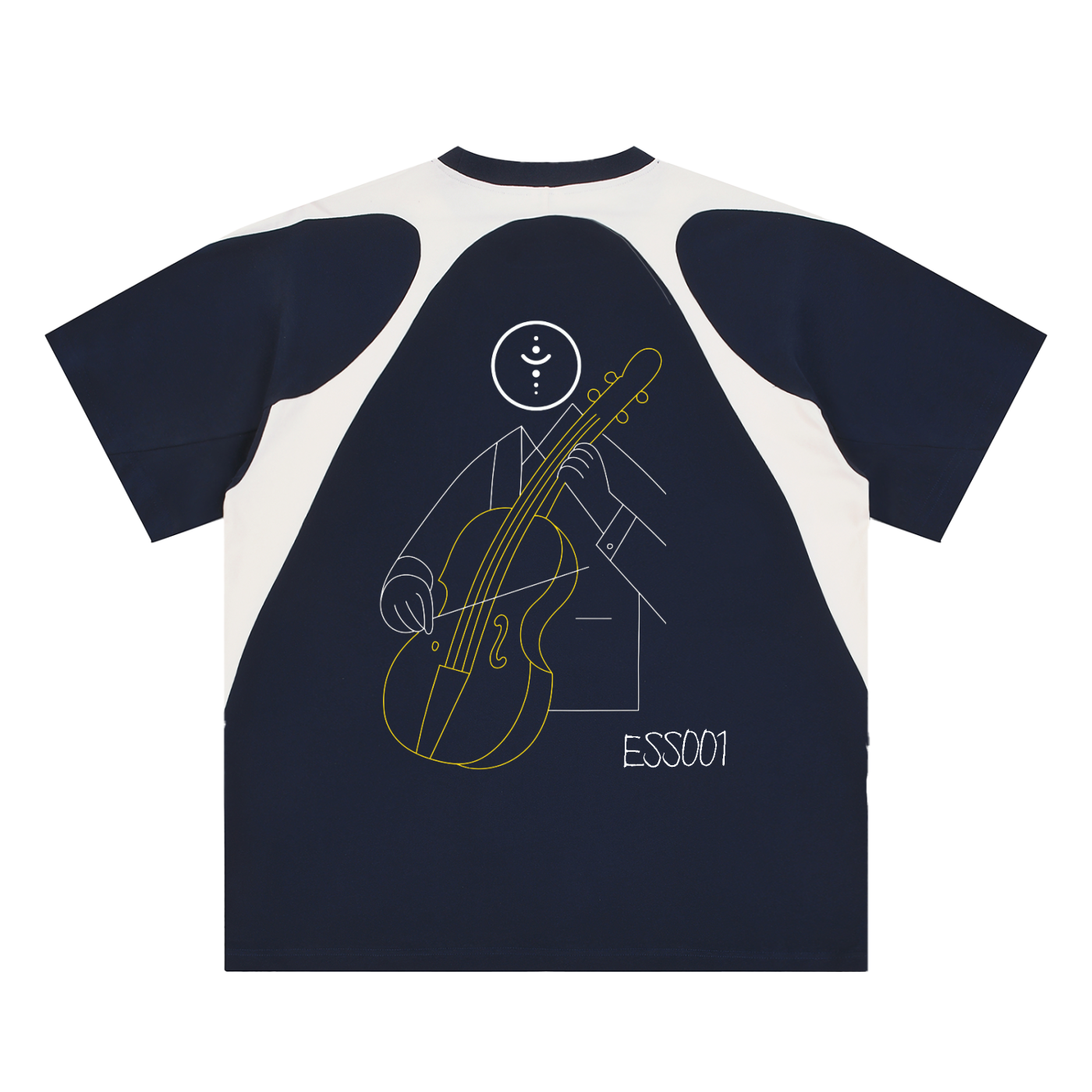 Contrast Panel Cotton T-Shirt