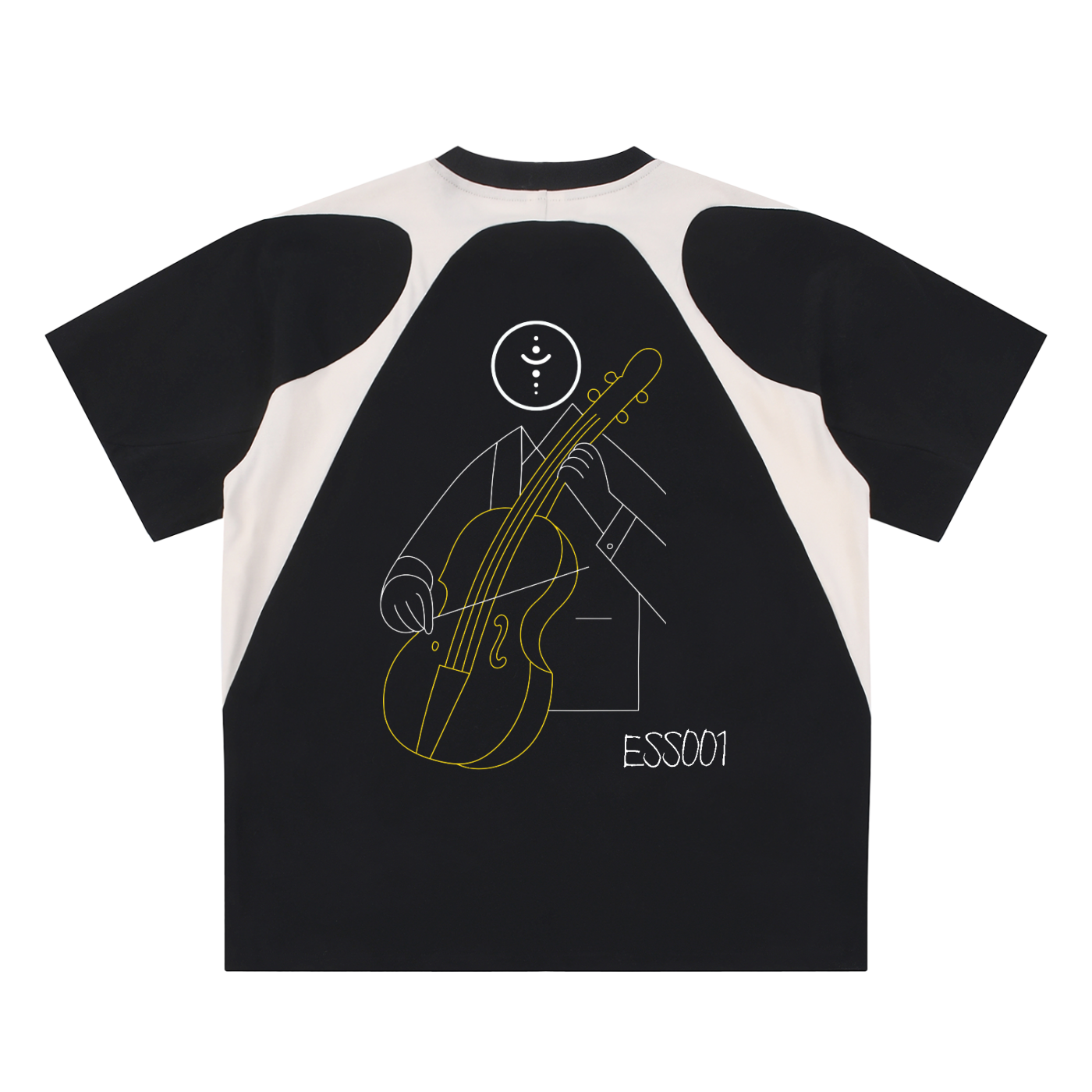 Contrast Panel Cotton T-Shirt